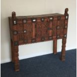 A rustic Indonesian hardwood sideboard with MOP pa