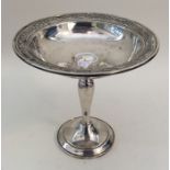 GORHAM: An American silver tazza decorated with fl