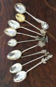 A group of silver presentation teaspoons etc. Appr