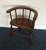 An unusual child's rustic bow back chair. Est. £30