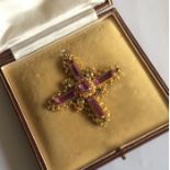 A good quality Georgian tourmaline cross with larg