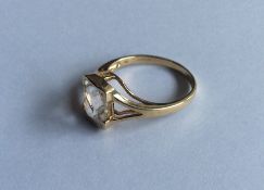 A good gold mounted single stone ring. Approx. 2.3