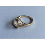 A good gold mounted single stone ring. Approx. 2.3