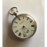 A good gent's silver open faced pocket watch with