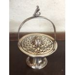 An attractive Edwardian silver miniature pot pourr