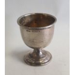 An Edwardian silver egg cup. Birmingham. Approx. 3