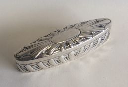 A good quality boat shaped half fluted silver box.