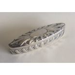 A good quality boat shaped half fluted silver box.