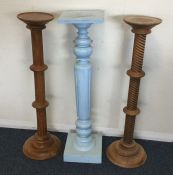 A group of three jardiniere pillars. Est. £20 - £3