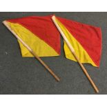 A pair of semaphore flags. Est. £30 - £50.