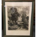 A large framed and glazed print by David Lucas dep