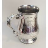 EXETER: A large Victorian silver christening cup a