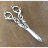 A pair of good quality silver plated grape scissor