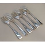 A good set of six OE pattern silver dessert forks.