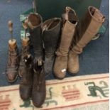 Various horse riding boots.