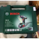 A Bosch drill driver.