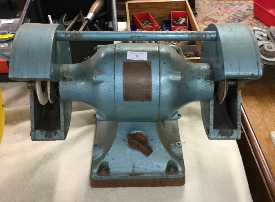 A bench grinder.