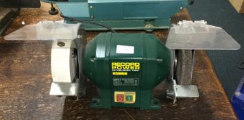 A Record Power RSBG6 bench grinder.