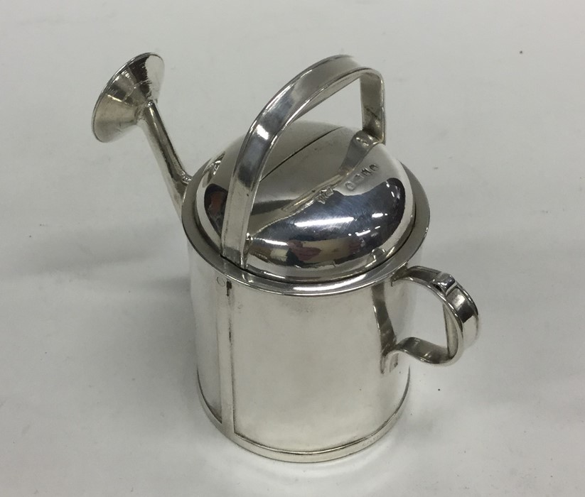 A novelty heavy silver watering can with spring me - Image 2 of 3