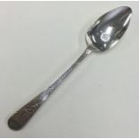 An attractive bright cut silver tablespoon. London