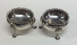 A pair of heavy George III silver salts. London 17