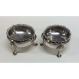 A pair of heavy George III silver salts. London 17