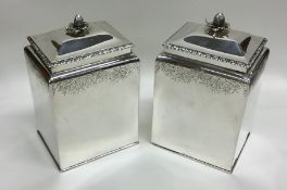 A good rare pair of George III rectangular silver
