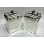 A good rare pair of George III rectangular silver