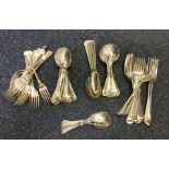 A good OE and rat tail pattern silver part cutlery