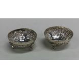 A pair of Indian silver salts. Approx. 43 grams. E