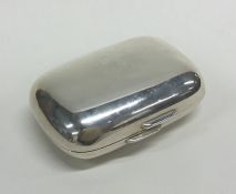 TIFFANY & CO: A large plain oval silver soap box w