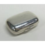 TIFFANY & CO: A large plain oval silver soap box w