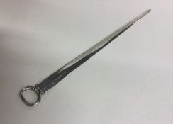 CHESTER: A large tapering silver meat skewer with