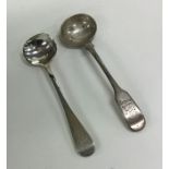 EXETER: An OE pattern silver salt spoon together w