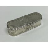 A good quality oval Georgian silver snuff box engr