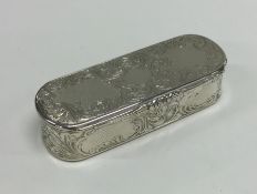 A good quality oval Georgian silver snuff box engr