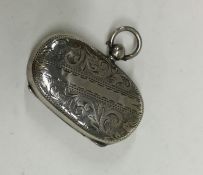An attractive silver double sovereign case. Birmin
