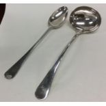 A large silver plated OE pattern basting spoon tog