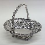 A George III silver sweet meat basket. London 1760