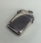 A plain silver vesta case with loop top. Sheffield