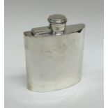A stylish silver hip flask. Birmingham. Approx. 11