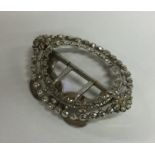 A rare heavy 18th Century silver shoe buckle. Appr