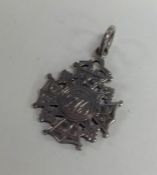 A silver engraved medallion. Birmingham. Approx. 8