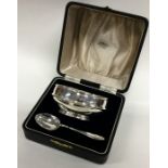 A cased silver two piece christening set. Sheffiel