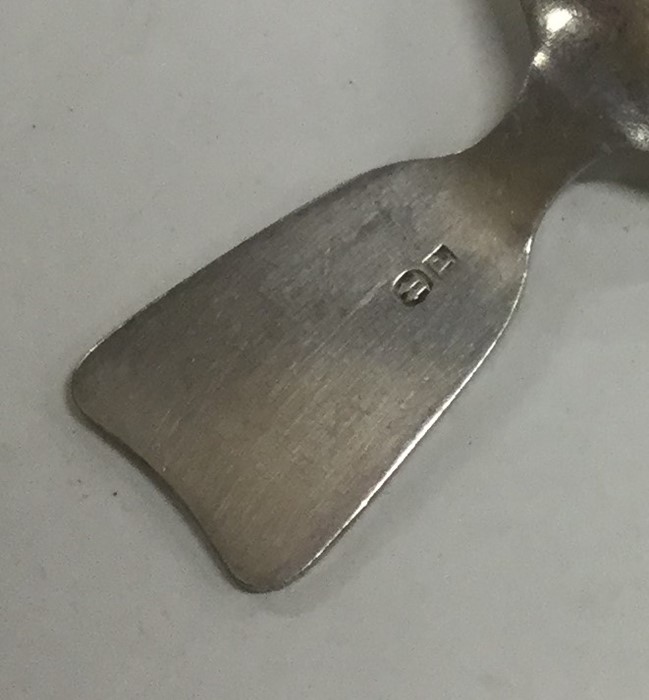 A Danish silver caddy spoon with floral decoration - Image 2 of 2