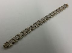 A good gent's diamond bracelet with concealed clas