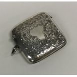 A large silver engraved vesta case of typical desi