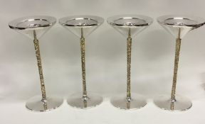 STUART DEVLIN: A rare set of four cased silver and