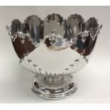 A good quality large Monteith silver rose bowl of