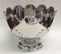 A good quality large Monteith silver rose bowl of